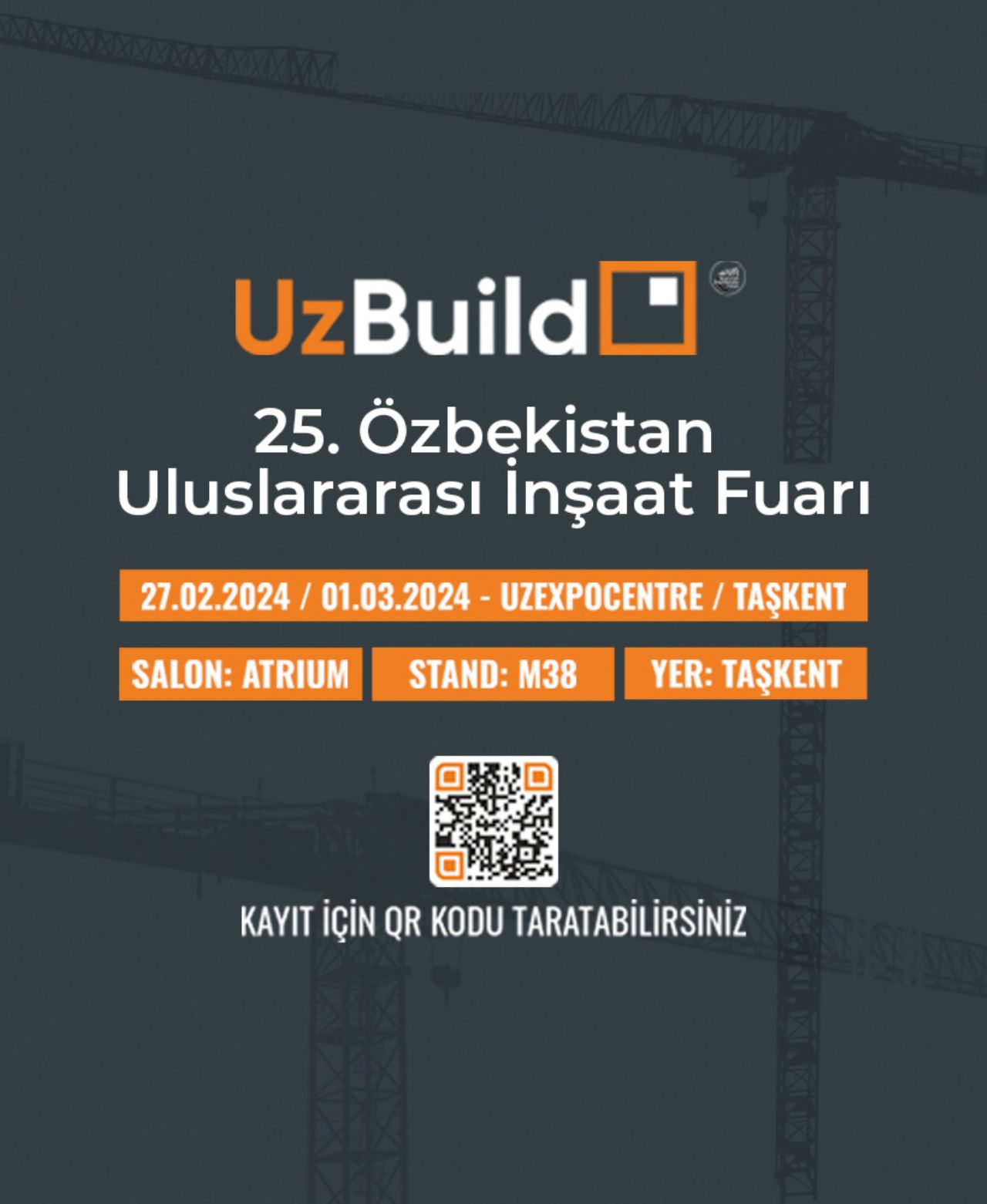 25. Özbekistan'daki İnşaat Fuarına Davetlisiniz!